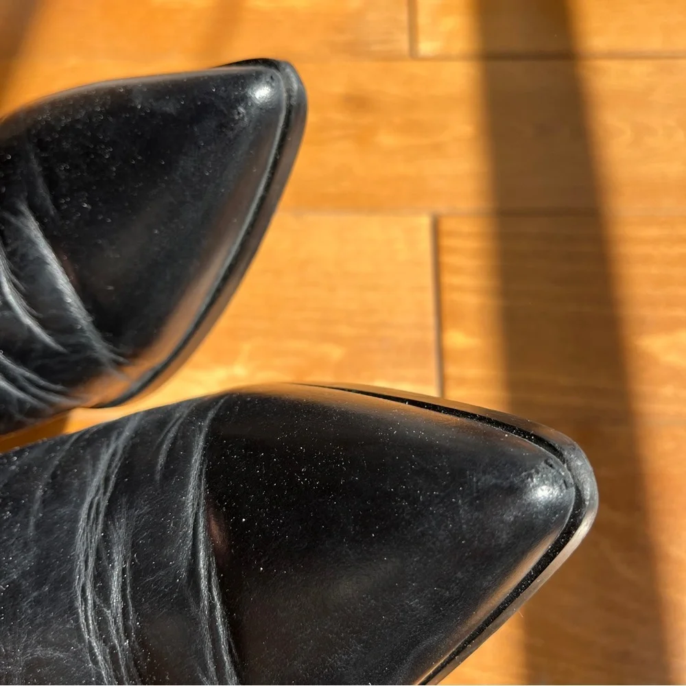 Black Chelsea Boots with Pointed Toe - Picture 6 of 12